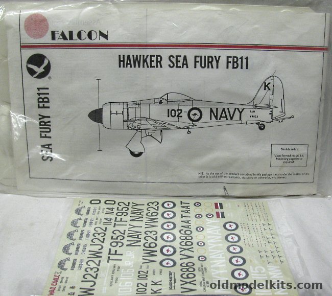 Falcon 1/48 Hawker Sea Fury FB11 - Royal Australian Navy - Bagged plastic model kit